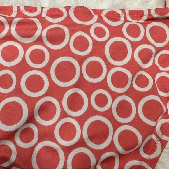 Victoria’s Secret Swim Bottoms Bikini Tie Sides Circles Peach & White Size Large - Picture 12 of 16